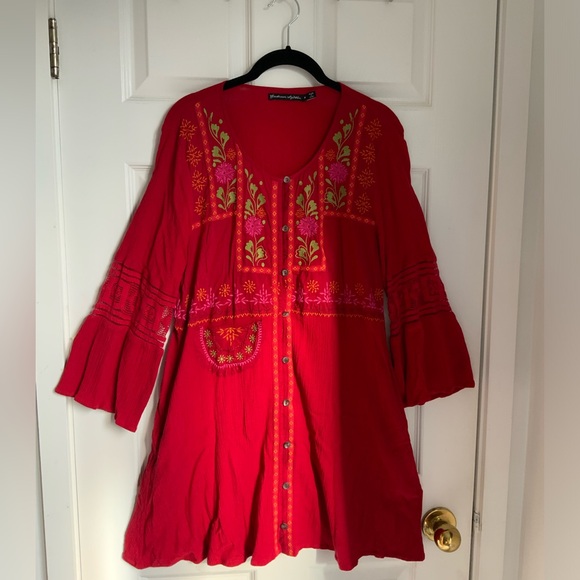 Gudrun Sjoden Dresses & Skirts - Gudrun Sjoden Embroidered Red jacket/dress Medium